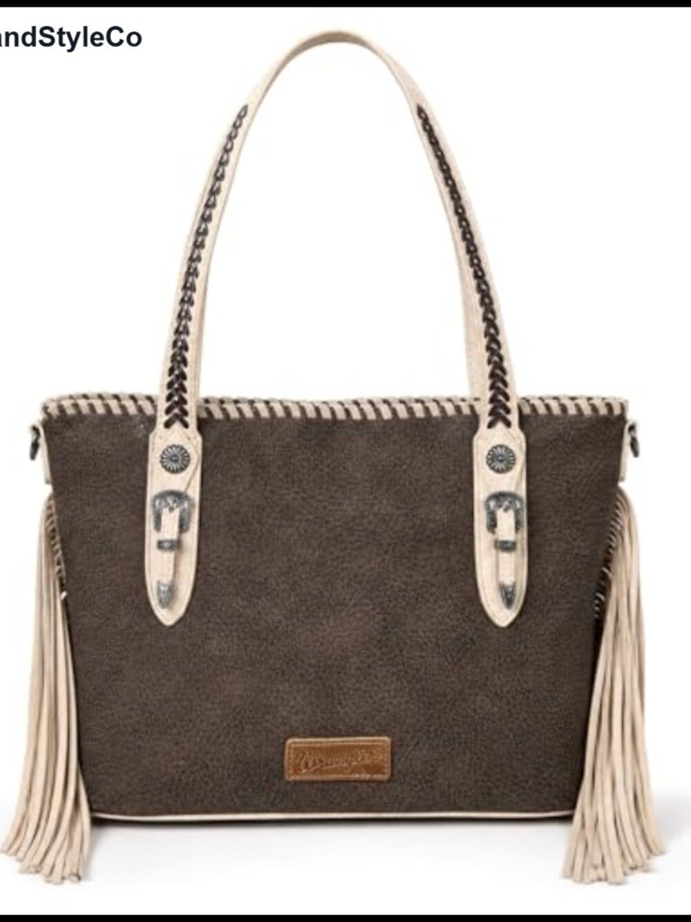 Whipstitch Fringe Tote Shoulder Crossbody Satchel Handbag Western Purse